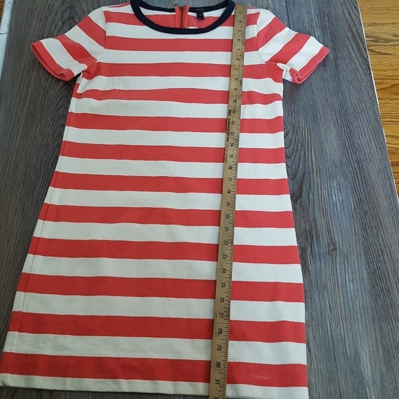 J. Crew rugby striped salmon shift dress size xs - Picture 3 of 5